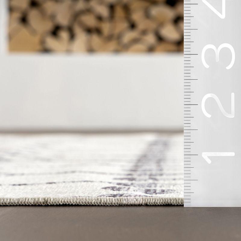 Kateshia Moroccan HYPE Boho Vintage Diamond Cream/Gray Rug