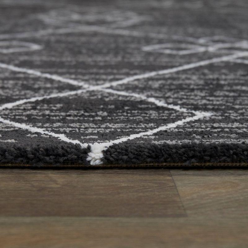 7'10"x10' Alberto Transitional Geometric Rug Black - Balta Rugs: Large Indoor Area, Stain-Repellent, Low Pile
