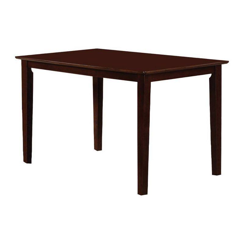 Samuel 47" Dining Set Espresso and Microfiber - Acme Furniture: Wood Frame, 4-Seat Capacity, 60-Day Warranty