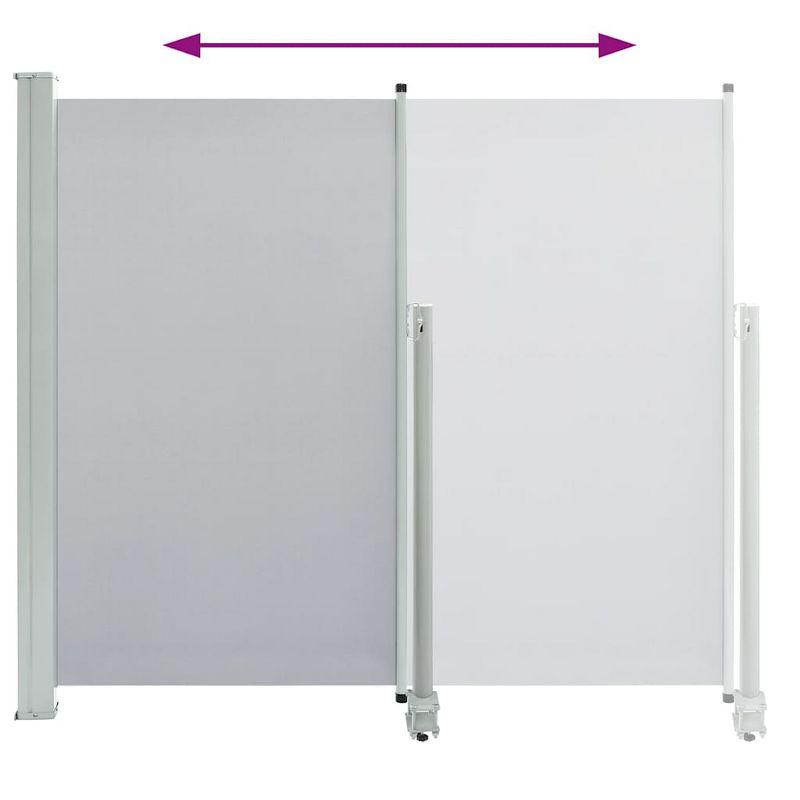 vidaXL Patio Retractable Side Awning 55.1"x118.1" Gray