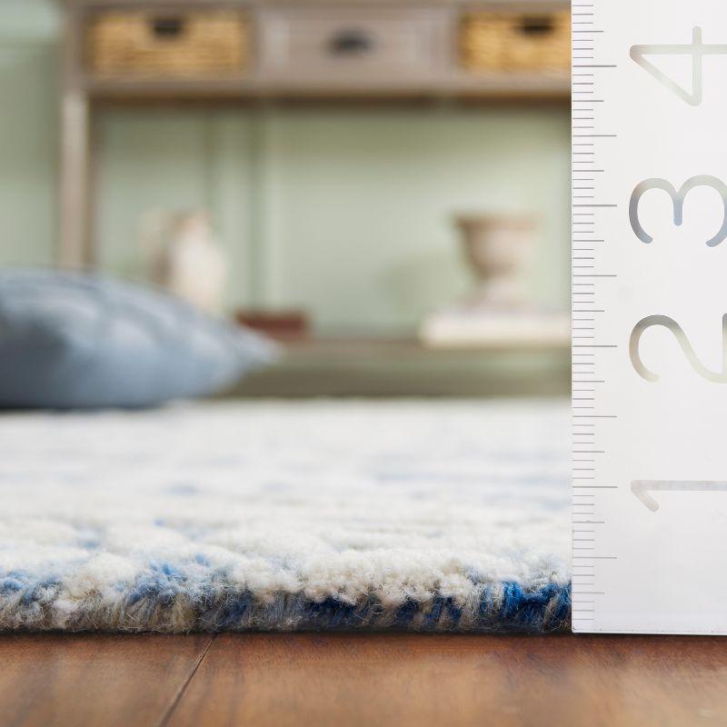 Tansy Handmade Wool Blue/Ivory Rug