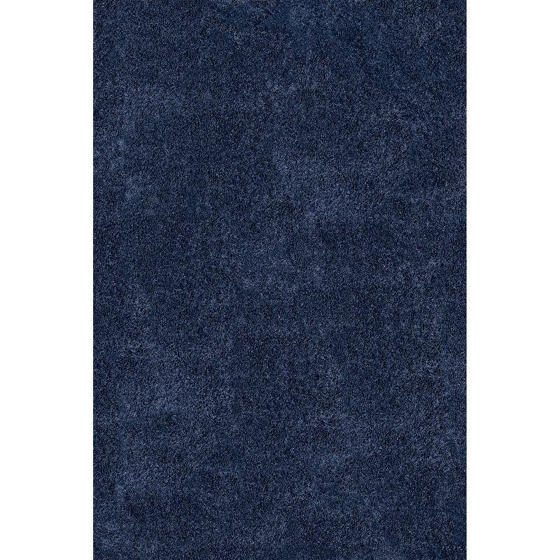 Nuloom Marleen Solid 2x3 Accent Shag Indoor Area Rug for Living Room Bedroom Dining Room Nursery Entryway, Navy