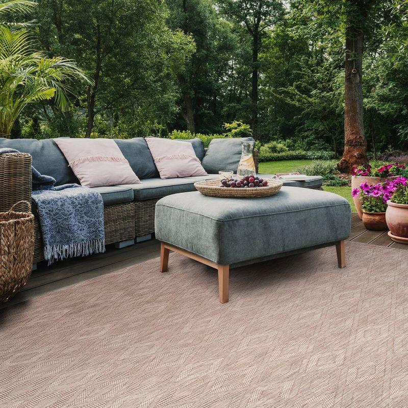 Courtyard CY8522 Power Loomed Indoor and Outdoor Area Rug - Beige/Beige - 4'x5'7" - Safavieh