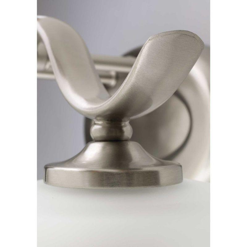 Progress Lighting Inspire 4-Light Wall Sconce, Polished Chrome, Etched Glass Shades
