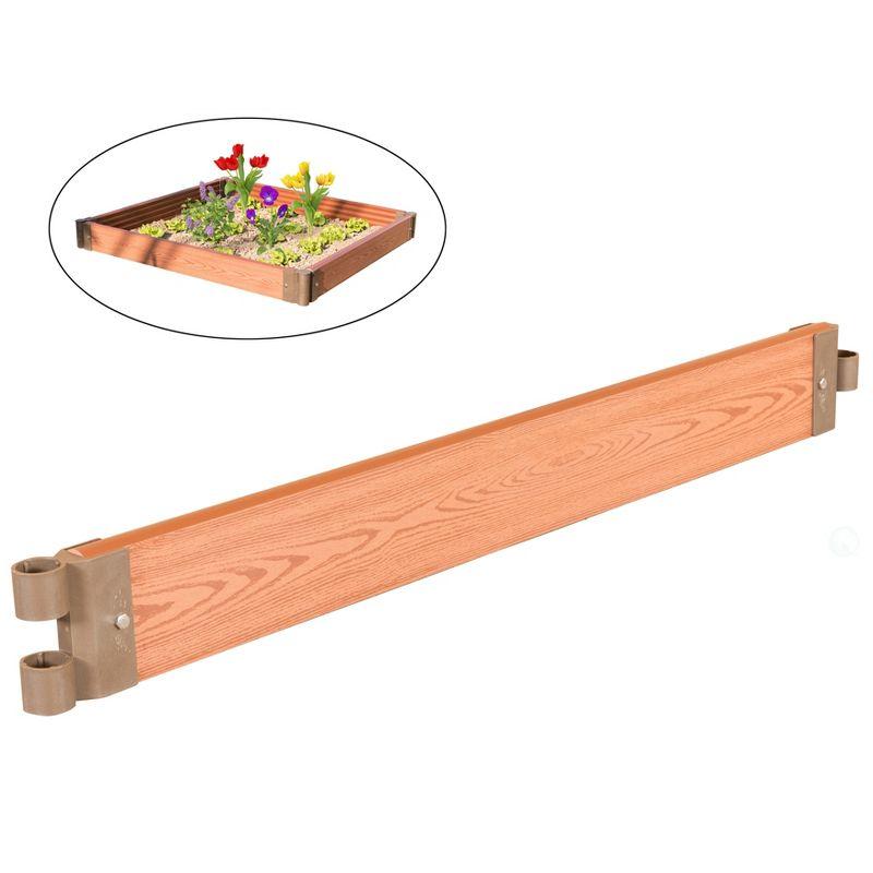 Classic Wood-Look Raised Outdoor Garden Bed Planter Box