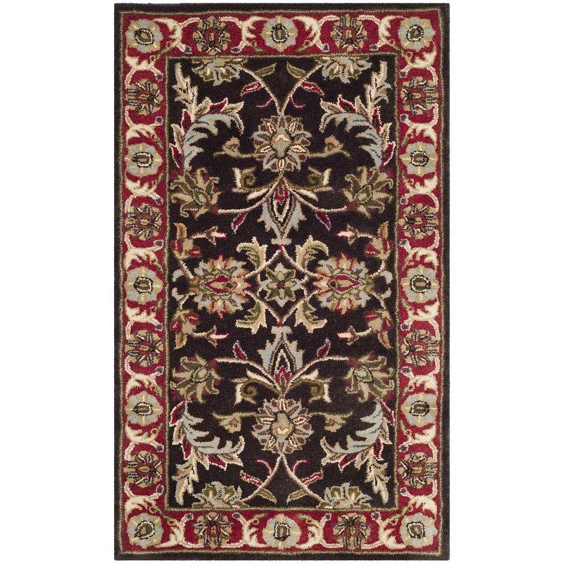 Heritage HG951 Hand Tufted Area Rug - Chocolate/Red - 3'x5' - Safavieh.