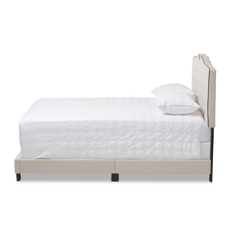Full Vivienne Modern Bed with Headboard & Box Spring Support - Baxton Studio