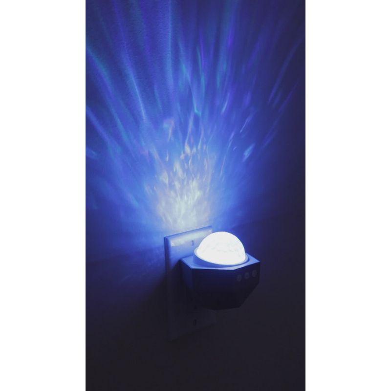 Galaxy Wave Projector Wall Plug Light - Enbrighten: Aurora & Nebula Effects, Integrated LED, Modern Decor