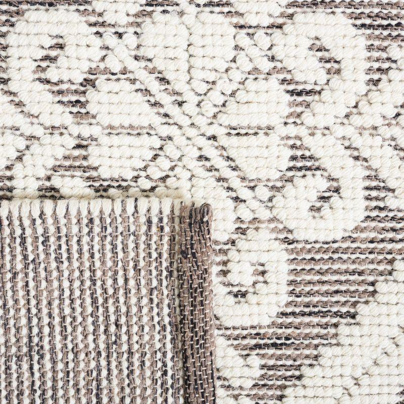 Vermont VRM306 Hand Woven Indoor Area Rug - Ivory/Brown - 9'x12' - Safavieh
