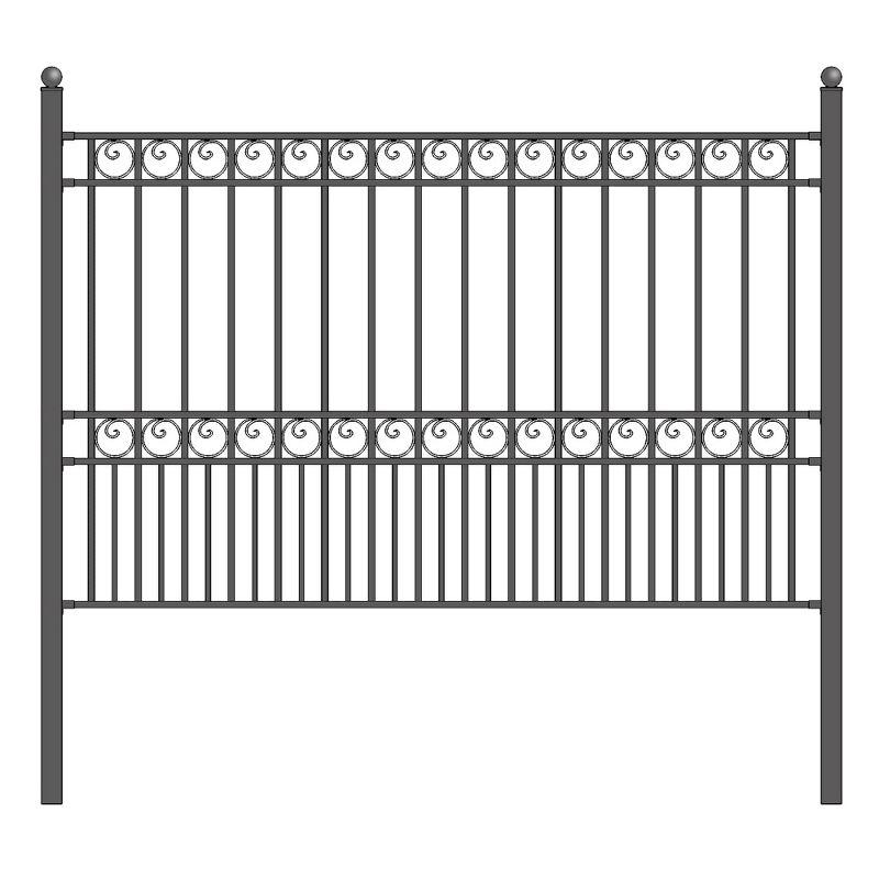 ALEKO Paris 60'' H x 96'' W Black Metal Fencing
