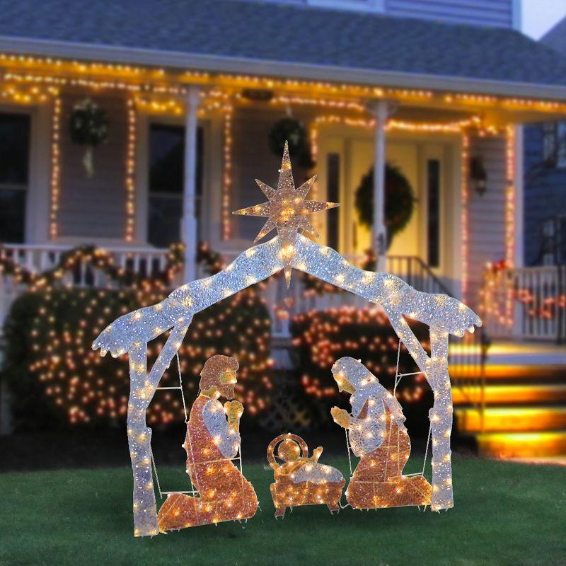 72" Nativity Scene White Lights - National Tree Company