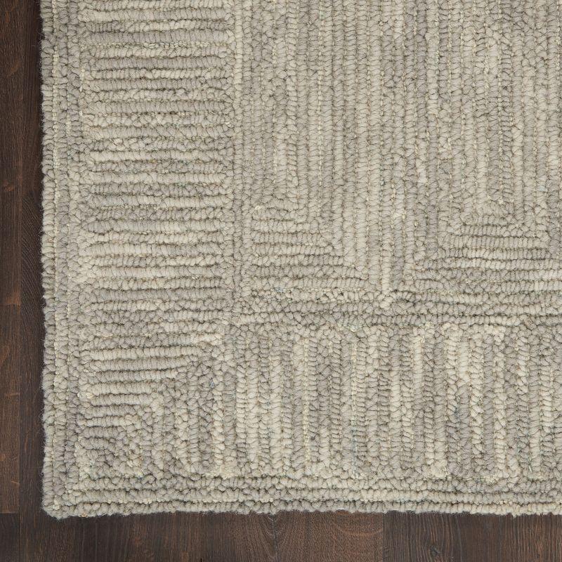 Nourison Vail Contemporary Indoor Area Rug Grey 2'3" x 7'6"