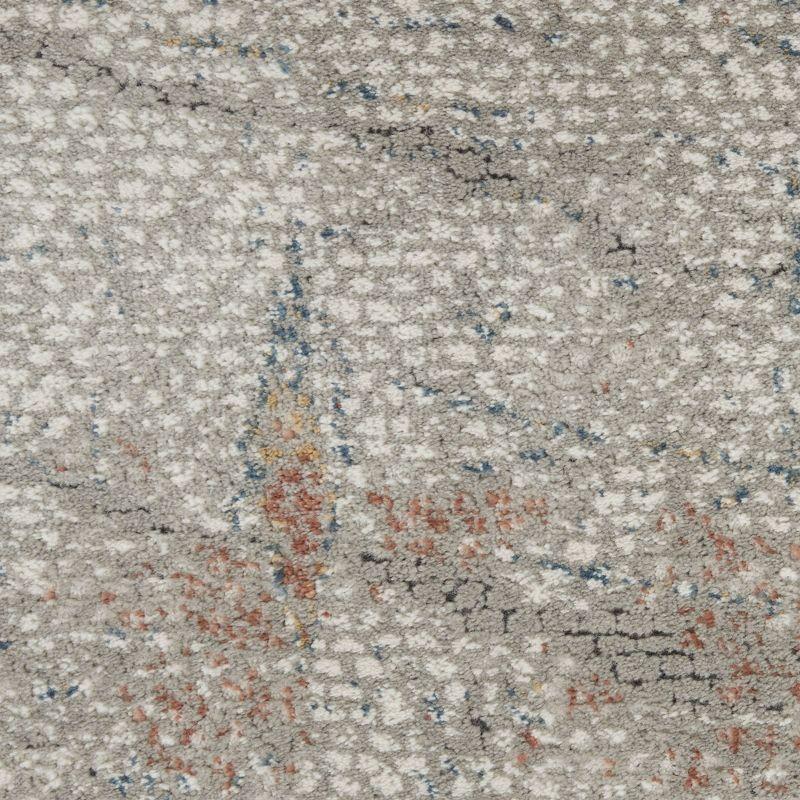 Nourison Rustic Textures Indoor Area Rug Light Grey/Rust 7'10" x 10'6"