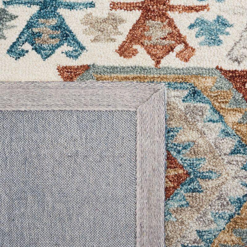 Micro-Loop MLP475 Hand Tufted Indoor Area Rug - Ivory/Blue - 8'x10' - Safavieh