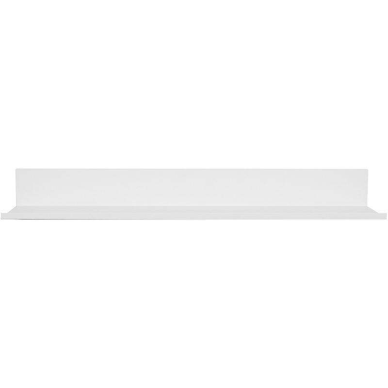 Sleek White 24" No-Stud Powder Coated Floating Shelf