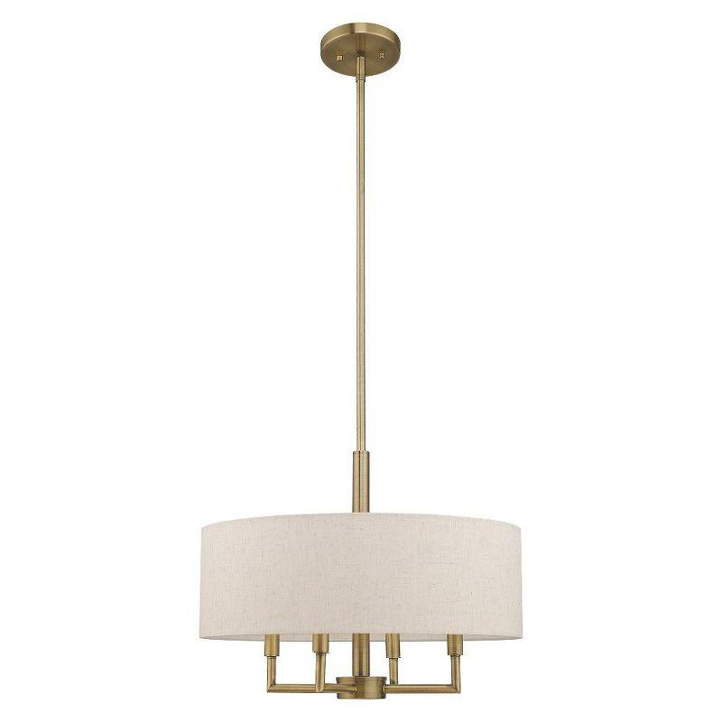 Livex Lighting Meridian 4 - Light Chandelier in  Antique Brass