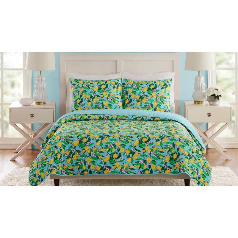 Vera Bradley When Life Gives You Lemons 3 Piece Quilt Set