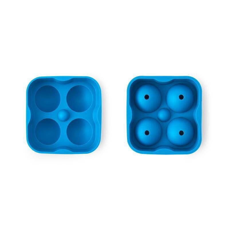 Houdini Ice Sphere Tray: Silicone Whiskey Ice Mold, Reusable  Dishwasher Safe, Turquoise Blue, 4 Cavities