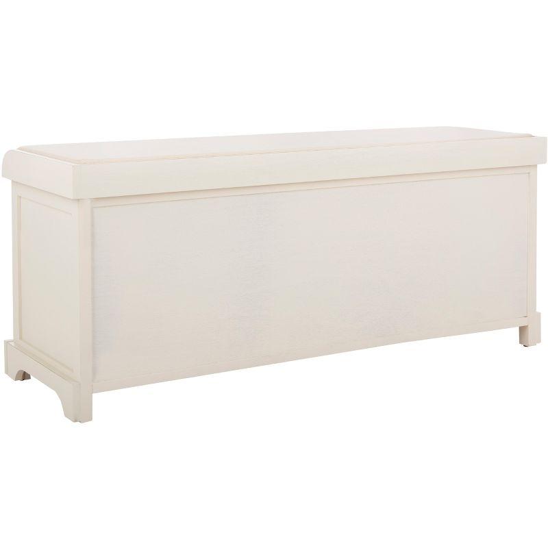 Lonan Wicker Storage Bench - White - Safavieh