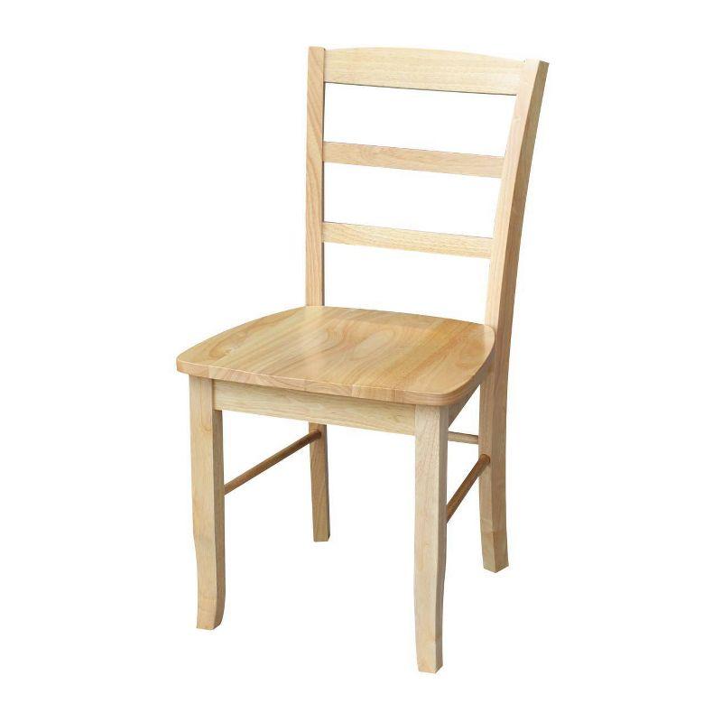 Natural Wood Ladderback High Side Chair Set