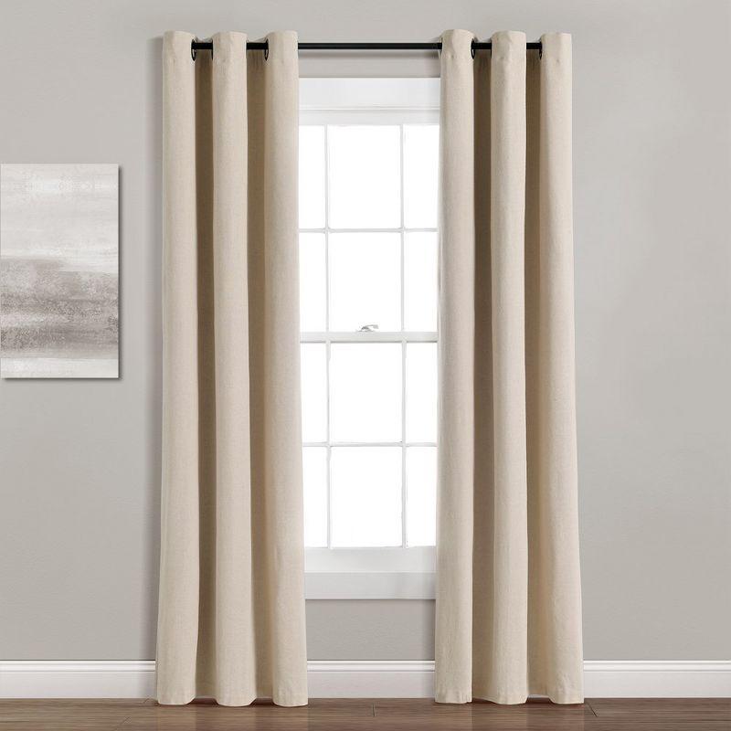 Linen Blackout Curtain Panel