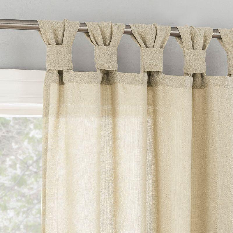 No. 918 Light Filtering Semi-Sheer Hathaway Twist Tab Top Curtain Panel