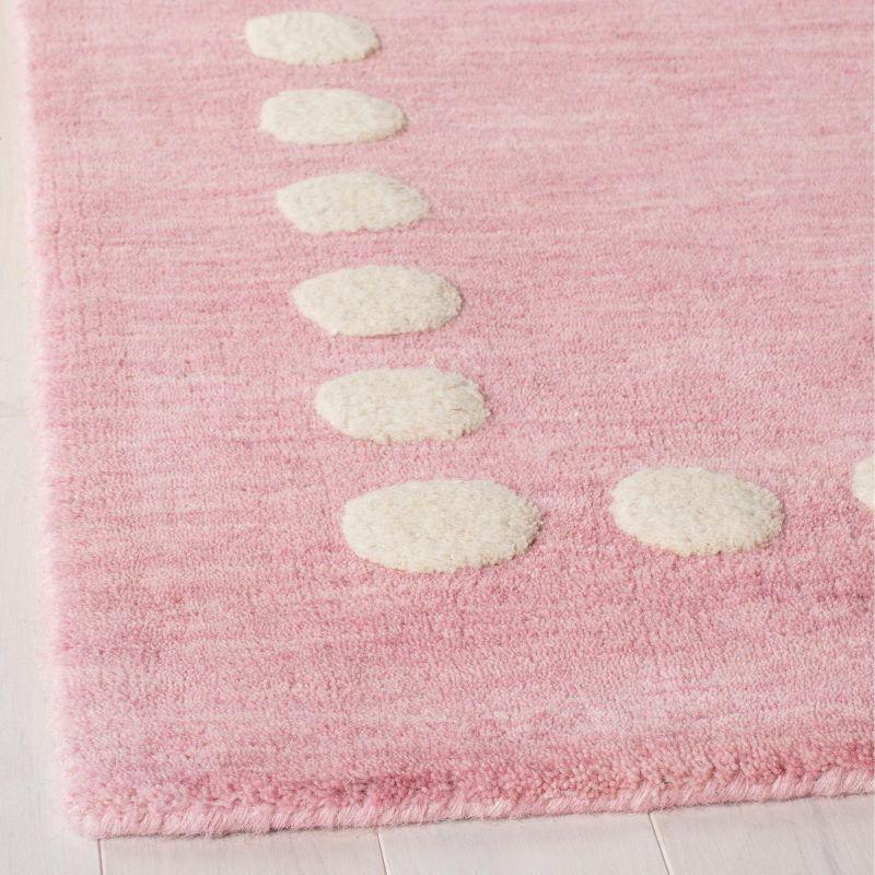 Safavieh Kids SFK802 Hand Loomed Indoor Area Rug - Pink - 5'x5' - Safavieh