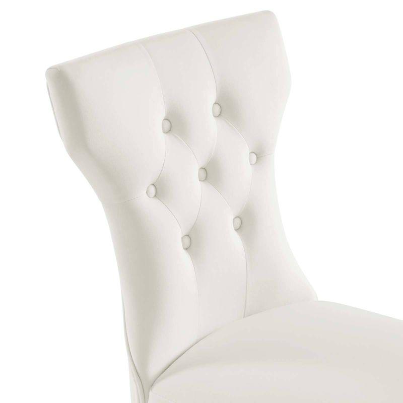Set of 2 Silhouette Performance Velvet Dining Chairs White - Modway
