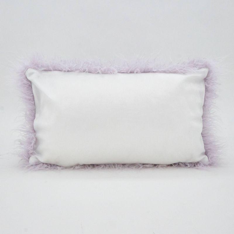 Poly Filled Faux Mongolian Fur Throw Pillow - Saro Lifestyle