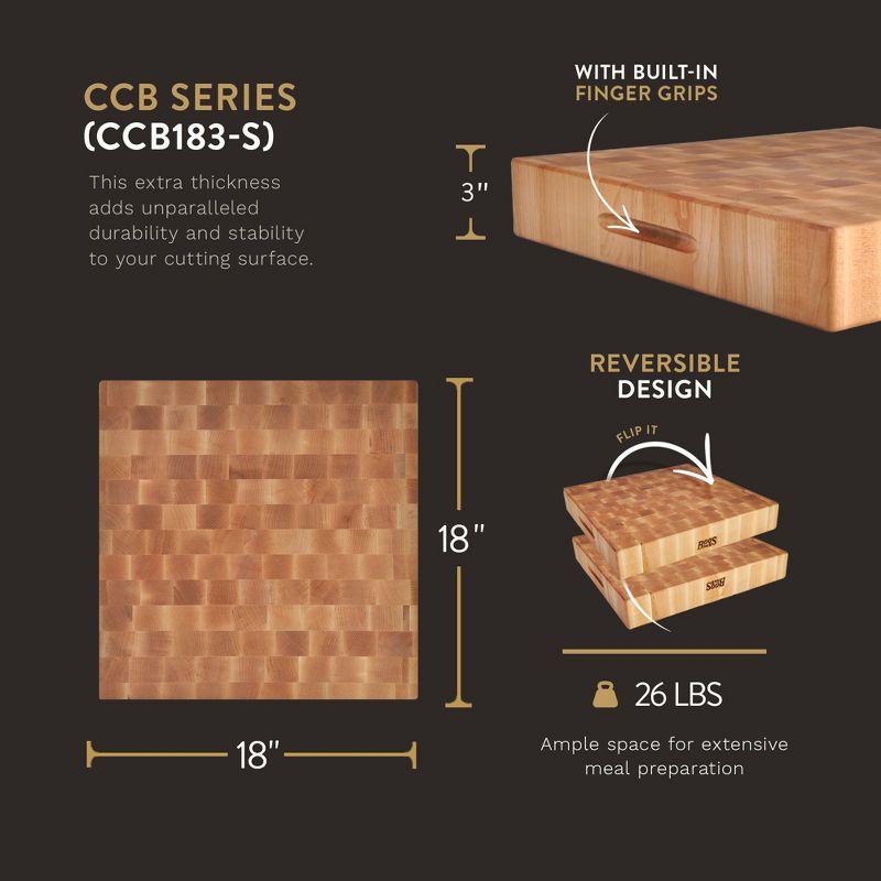 John Boos John Boos Chinese Cutting Board 3" End Grain Reversible