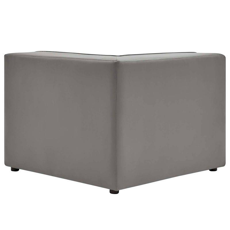 Mingle Vegan Leather Corner Chair Gray - Modway
