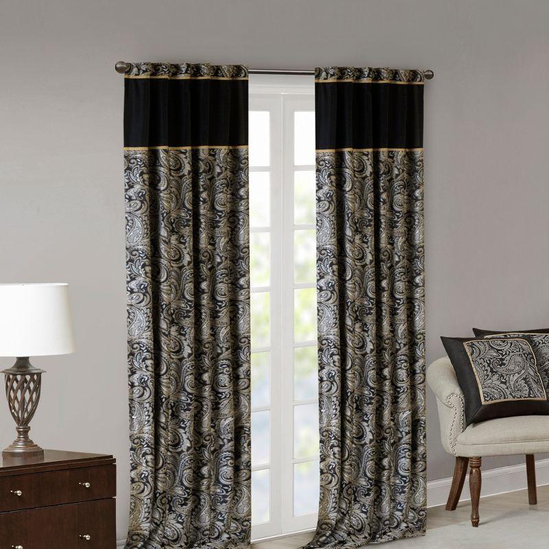 Aubrey Jacquard Curtain Panel Pair