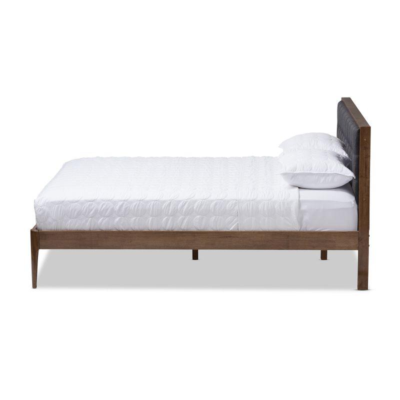 Jupiter Mid Tufted Platform Bed Gray - Baxton Studio