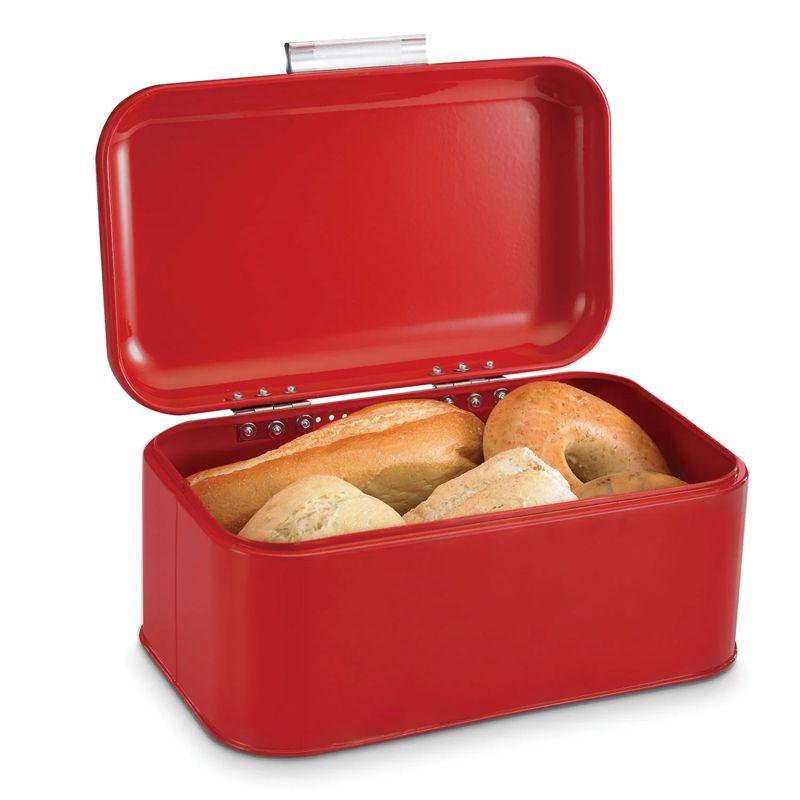 Red Stainless Steel Mini Retro Bread Bin