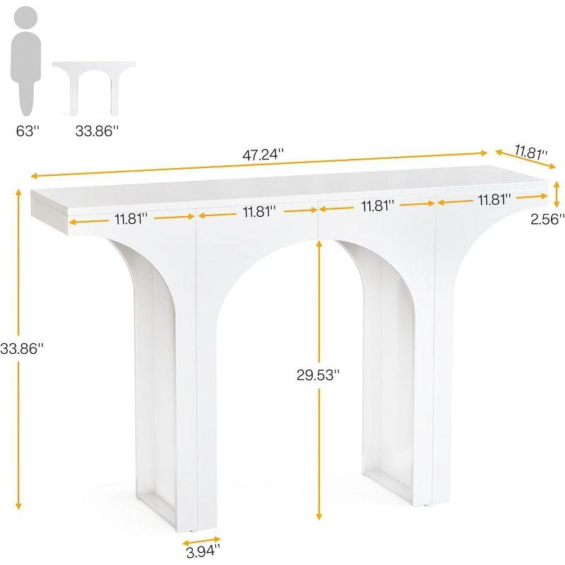 Tribesigns Modern 47 Inches Console Table Entryway Table with Arch Base