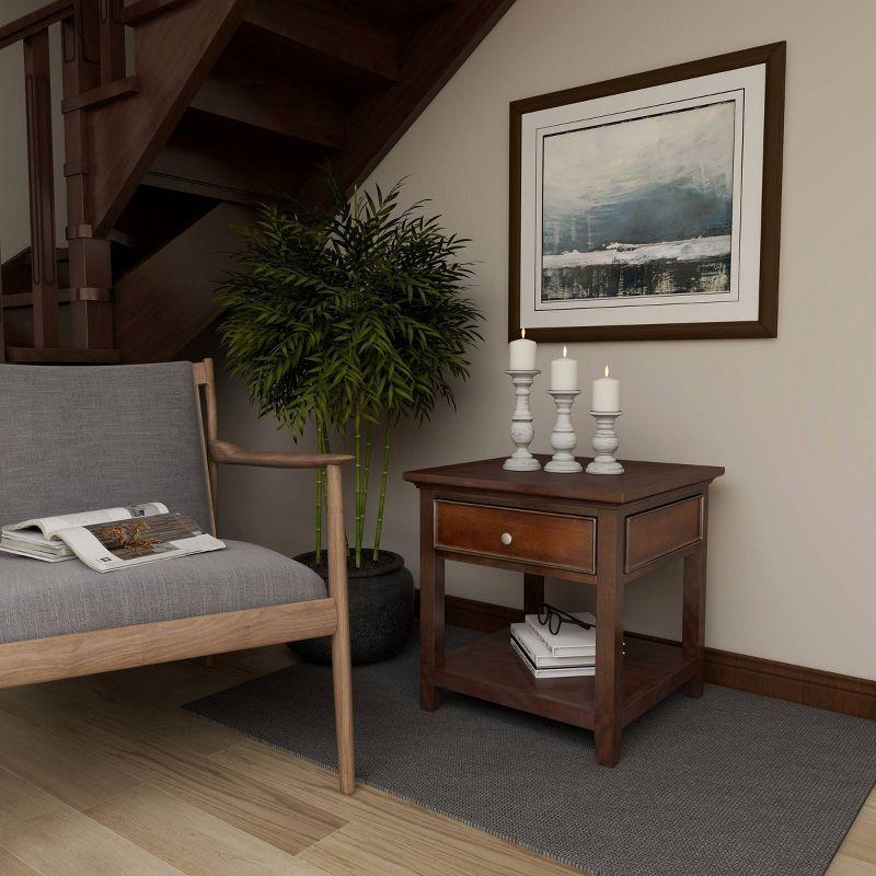 Set of 3 Rustic Pillar Candle Holder White - Olivia & May: Elegant Mango Wood, Sturdy Base, Indoor Use