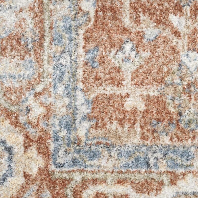 Nourison Astra Machine Washable Vintage Persian Indoor Rug Denim Multi 5'3" x 7'