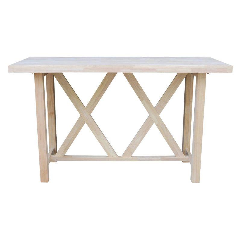 Eco-Friendly Solid Para Wood Bar Height Dining Table