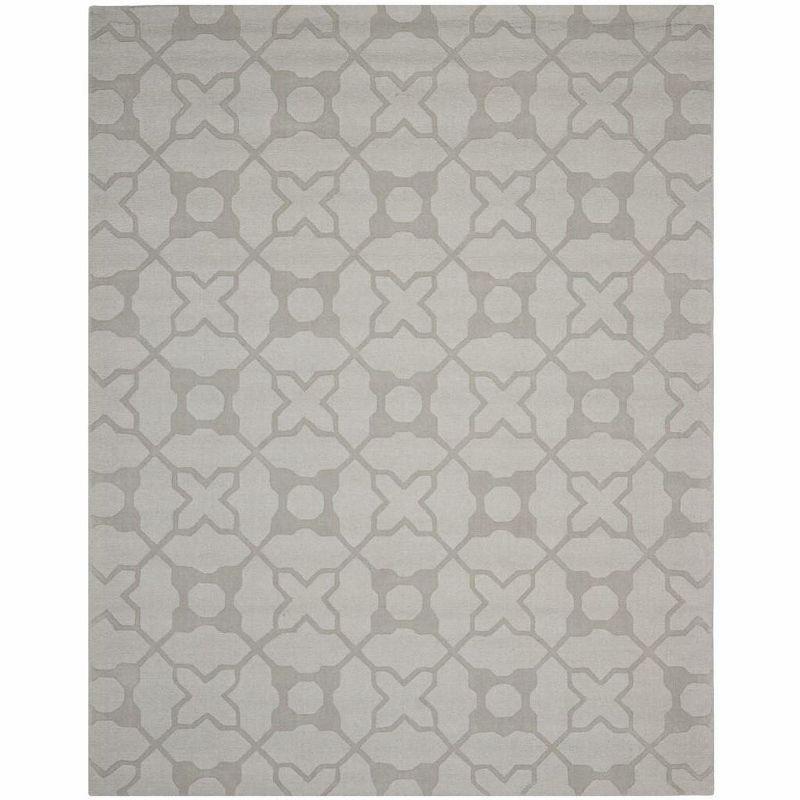 Gray Hand-Tufted Wool Rectangular Area Rug