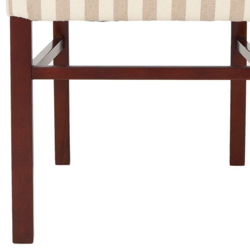 Classic 20''H Striped Side Chair (Set Of 2) - Tan/Cream - Safavieh