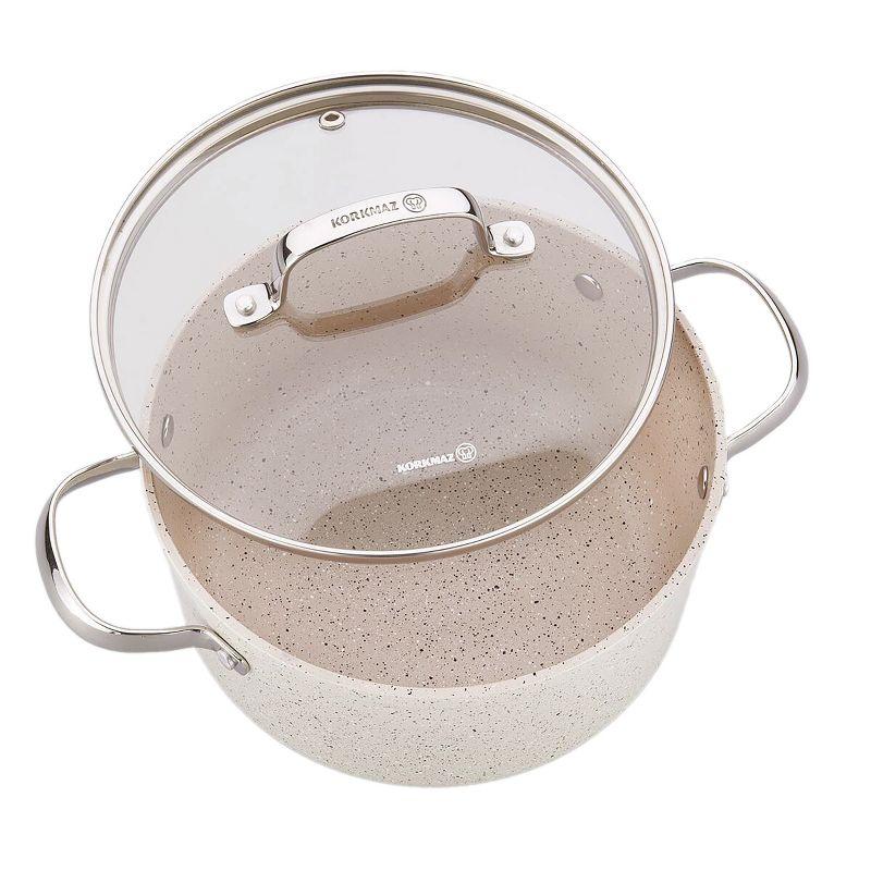 Korkmaz Granita 3.5 Liter Aluminum Nonstick Low Casserole in Tan