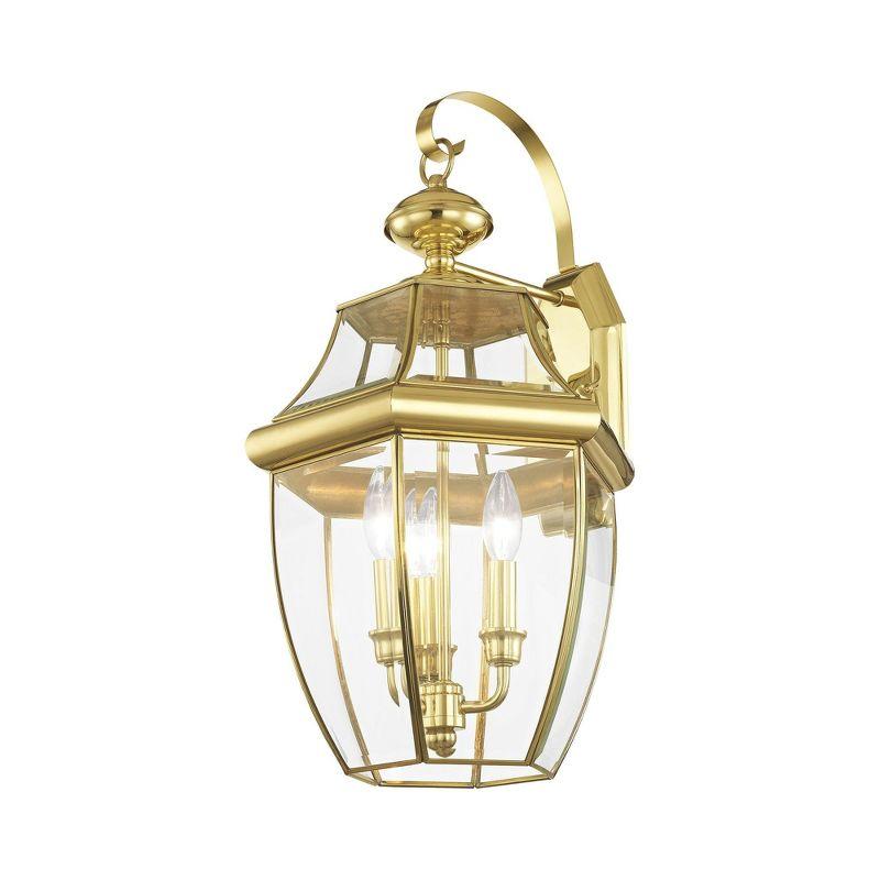 Livex Lighting Monterey 3 - Light Wall Light in  Polished Brass