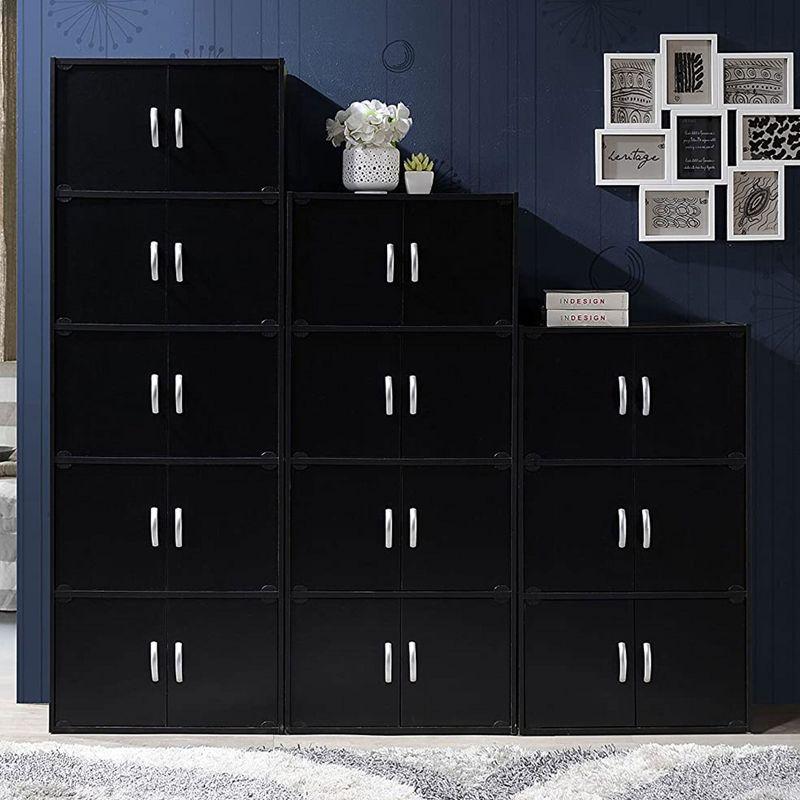 Black 57" Tall Multipurpose Office Storage Cabinet