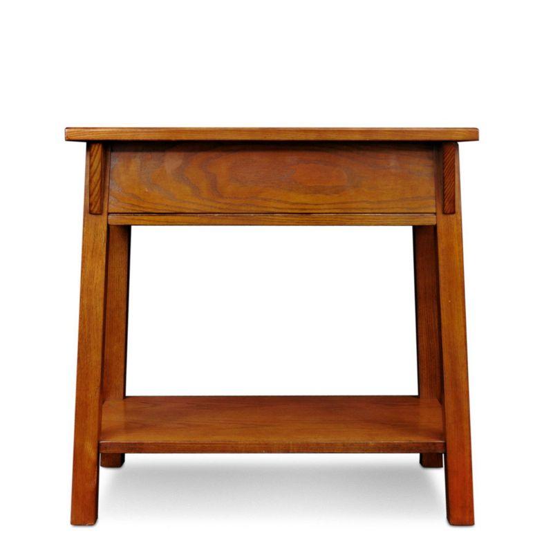 Favorite Finds Mission Chairside Table Russet Finish - Leick Home: Compact, Tiered, with Drawer & Shelf