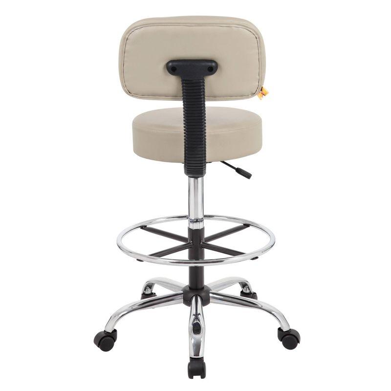 Medical/Drafting Stool with Back Cushion - Boss Office Products