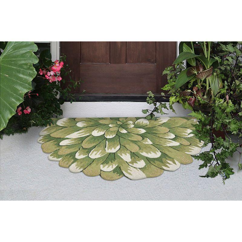 Liora Manne Frontporch Mum Indoor/Outdoor Rug Green 2' x 3'