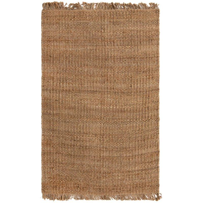 Handwoven Eco-Friendly Tan Jute 5' x 8' Rectangular Area Rug