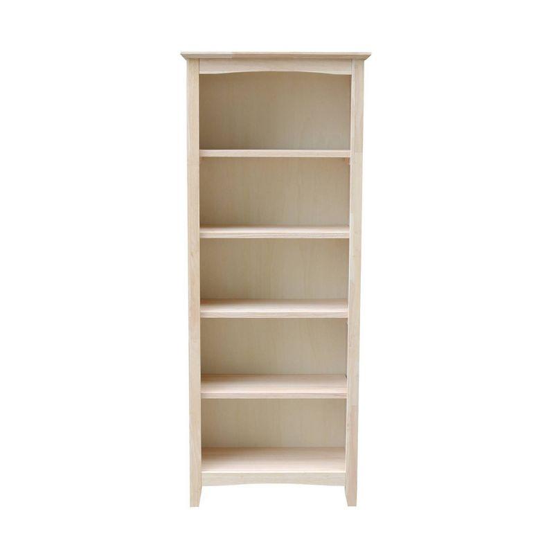 60&#34;x24&#34; Shaker Bookcase Unfinished - International Concepts