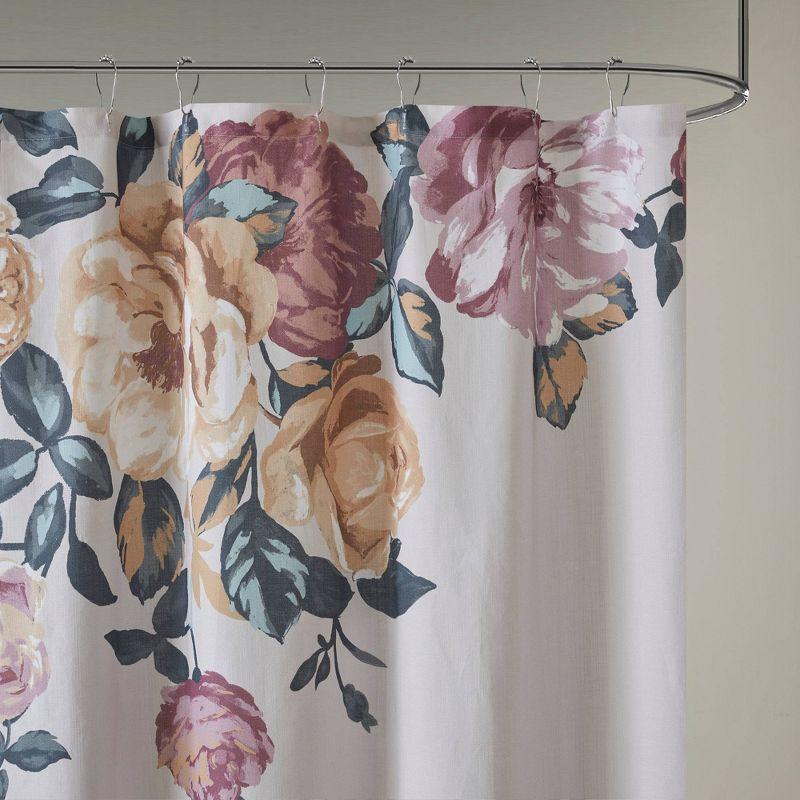 Charisma 100% Cotton Floral Shower Curtain