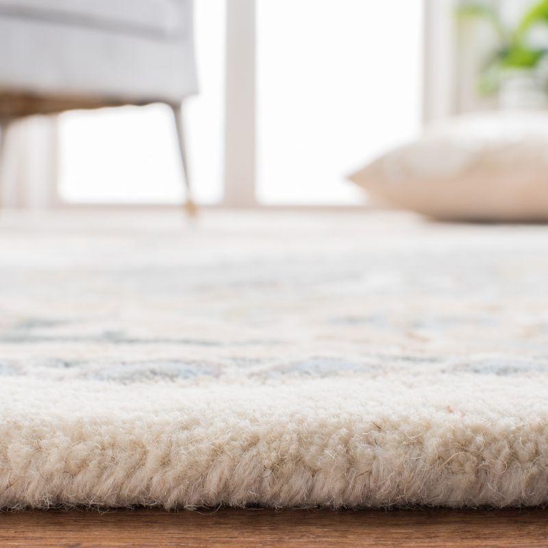 Heritage HG625 Handmade Runner Rug - 2'3"x12' - Ivory/Light Blue - Safavieh
